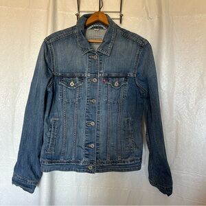 Women’s LEVI STRAUSS Blue Denim Jean Jacket Size Large